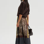 Foulard Scribbles Pleated Skirt - Odeeh