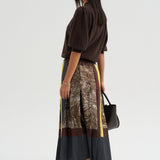Foulard Scribbles Pleated Skirt - Odeeh