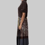 Foulard Scribbles Pleated Skirt - Odeeh
