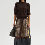 Foulard Scribbles Pleated Skirt - Odeeh