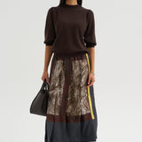 Foulard Scribbles Pleated Skirt - Odeeh