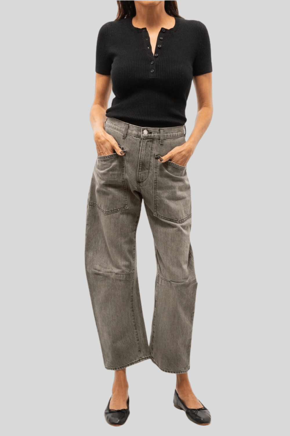 Francene Silk Blend Tee Black - Nili Lotan