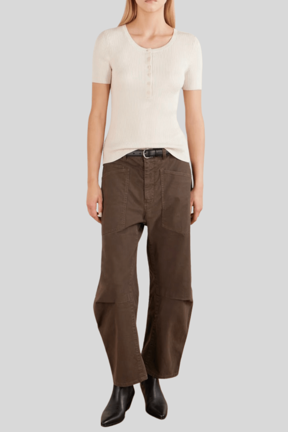 Francene Silk Blend Tee White - Nili Lotan