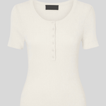 Francene Silk Blend Tee White - Nili Lotan