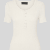 Francene Silk Blend Tee White - Nili Lotan