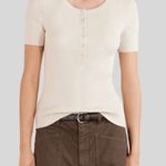 Francene Silk Blend Tee White - Nili Lotan