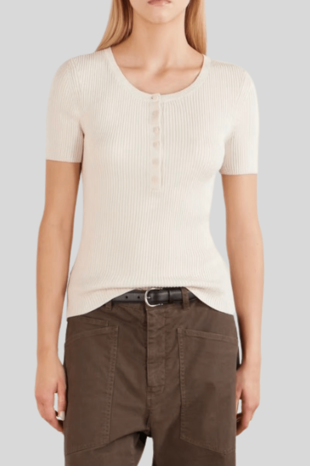 Francene Silk Blend Tee White - Nili Lotan