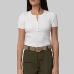 Francene Silk Blend Tee White - Nili Lotan