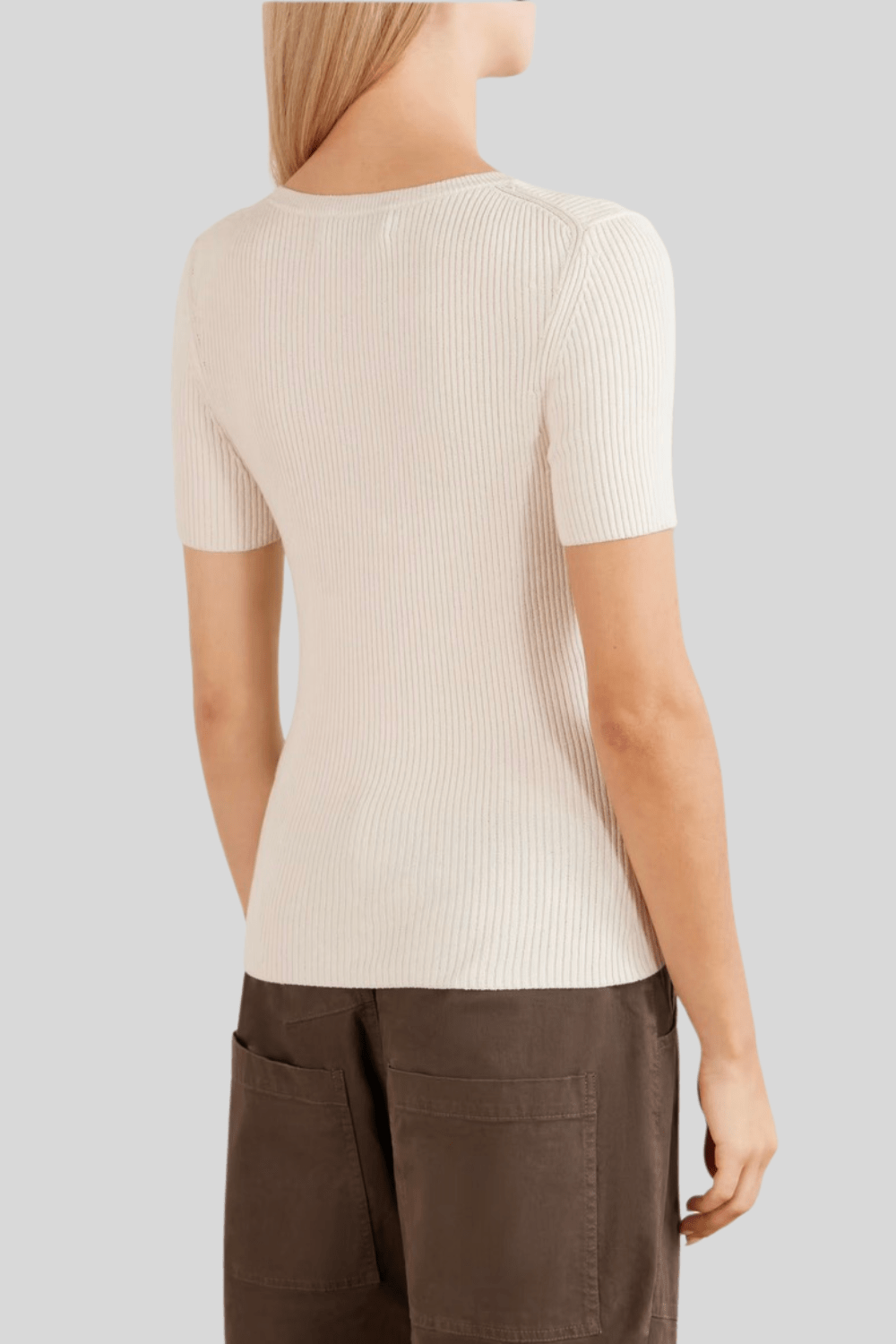 Francene Silk Blend Tee White - Nili Lotan