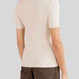 Francene Silk Blend Tee White - Nili Lotan