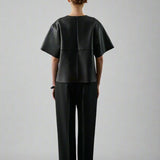 Frieda Leather Top - Soeur