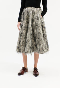 Fringy Jacquard Skirt - Odeeh