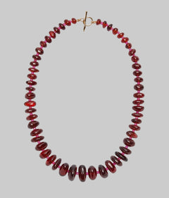 Garnet & Pink Sapphire 14k Gold Necklace - Lizzie Fortunato
