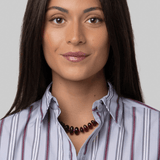 Garnet & Pink Sapphire 14k Gold Necklace - Lizzie Fortunato