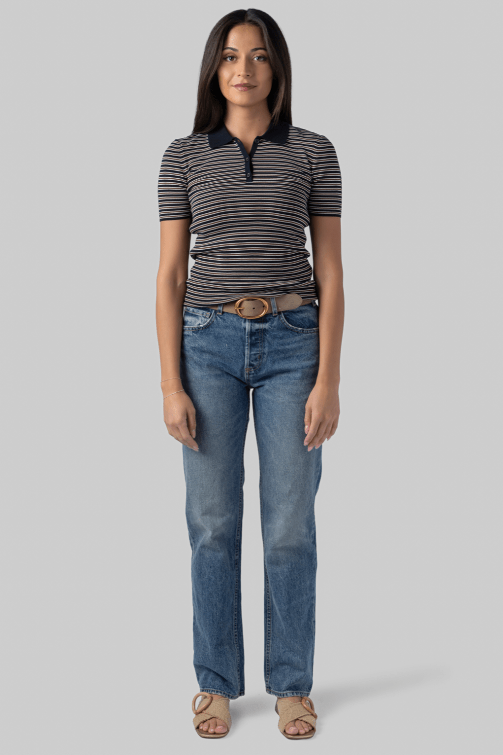 Gemmatta Stripe Polo - Nili Lotan