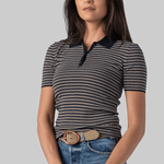 Gemmatta Stripe Polo - Nili Lotan