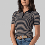 Gemmatta Stripe Polo - Nili Lotan