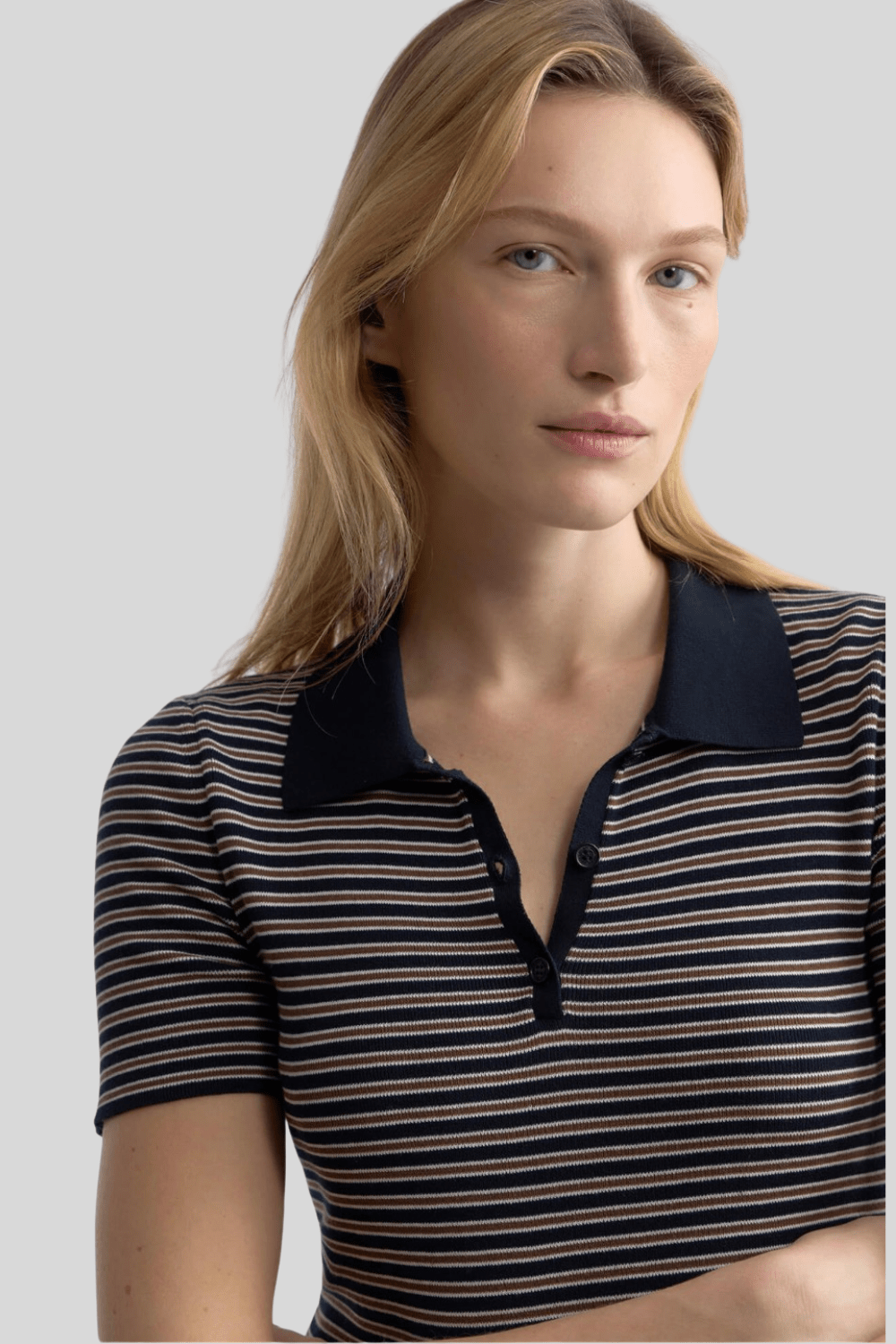 Gemmatta Stripe Polo - Nili Lotan