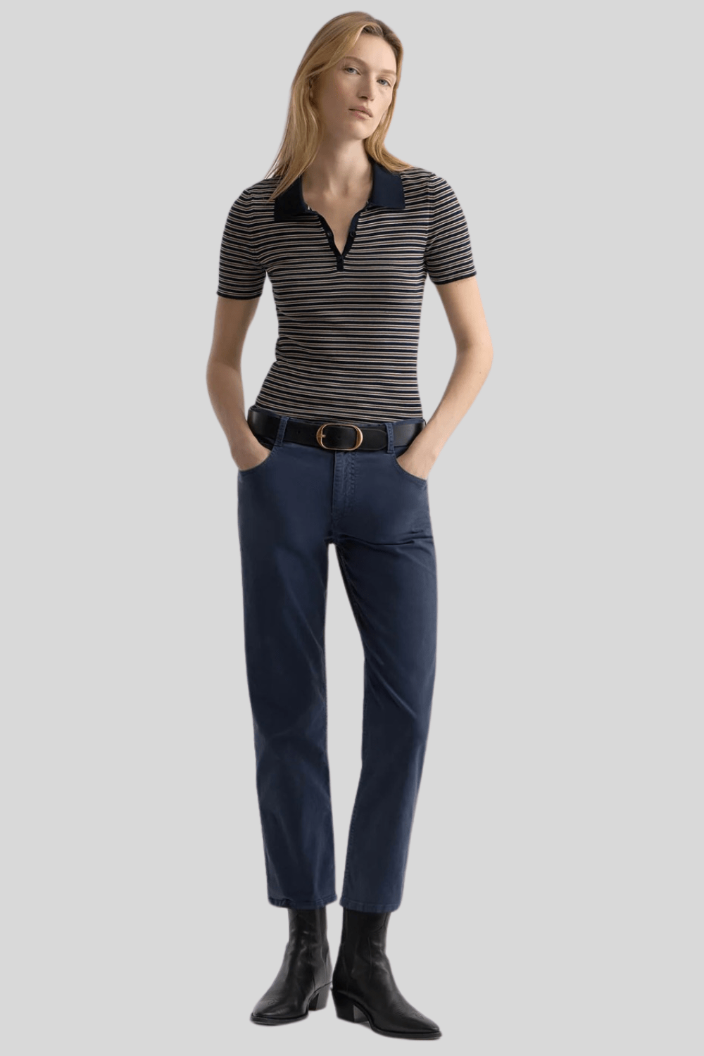 Gemmatta Stripe Polo - Nili Lotan