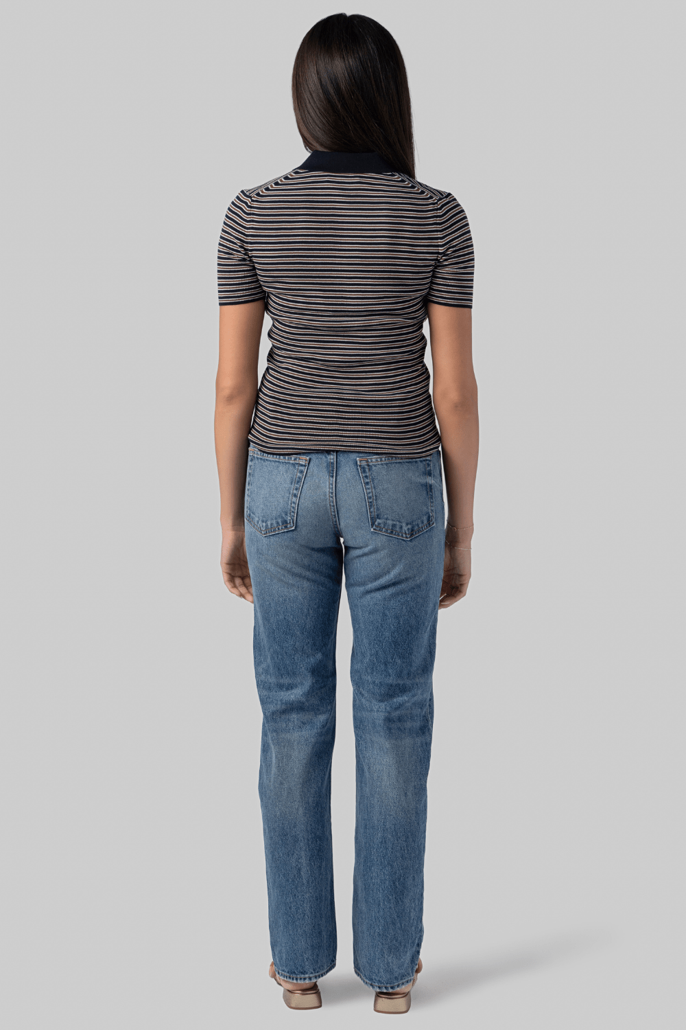 Gemmatta Stripe Polo - Nili Lotan