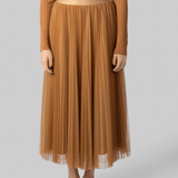 Gold Tulle Pleated Skirt - Forte Forte