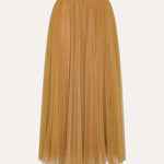 Gold Tulle Soleil Pliss Skirt - Forte Forte