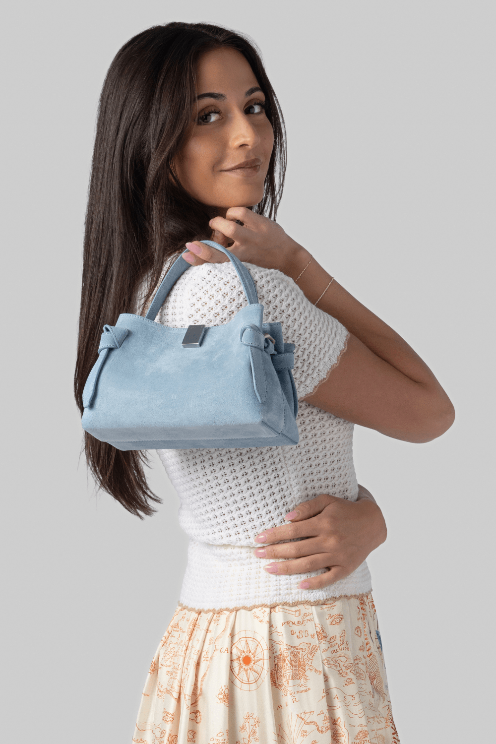Goyza Mini Ocean Suede Purse - Yuzefi