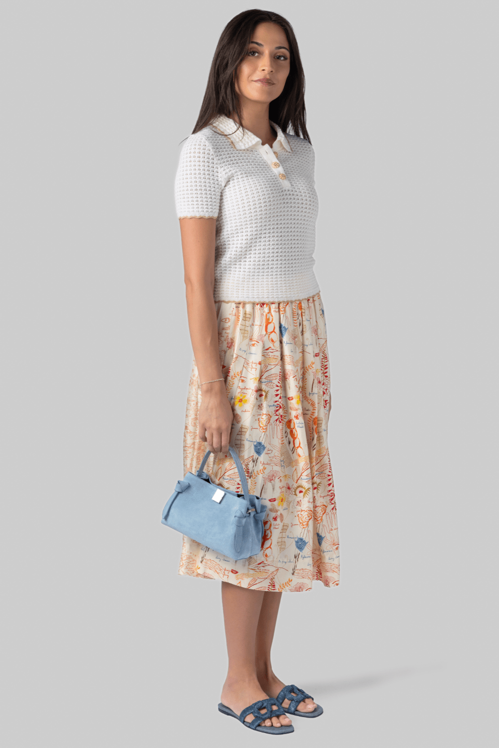 Goyza Mini Ocean Suede Purse - Yuzefi