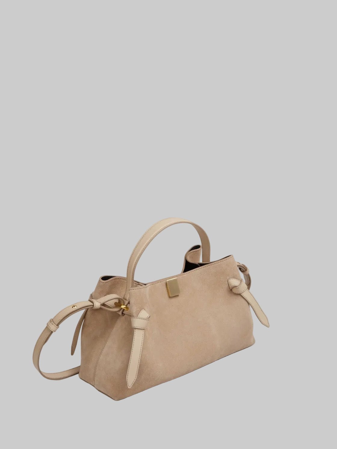 Goyza Mini Sand Suede Purse - Yuzefi