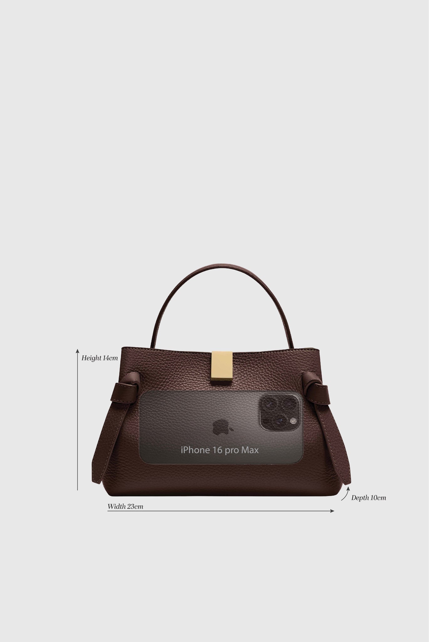 Gyoza Mini Espresso Pebble Grain Leather - Yuzefi