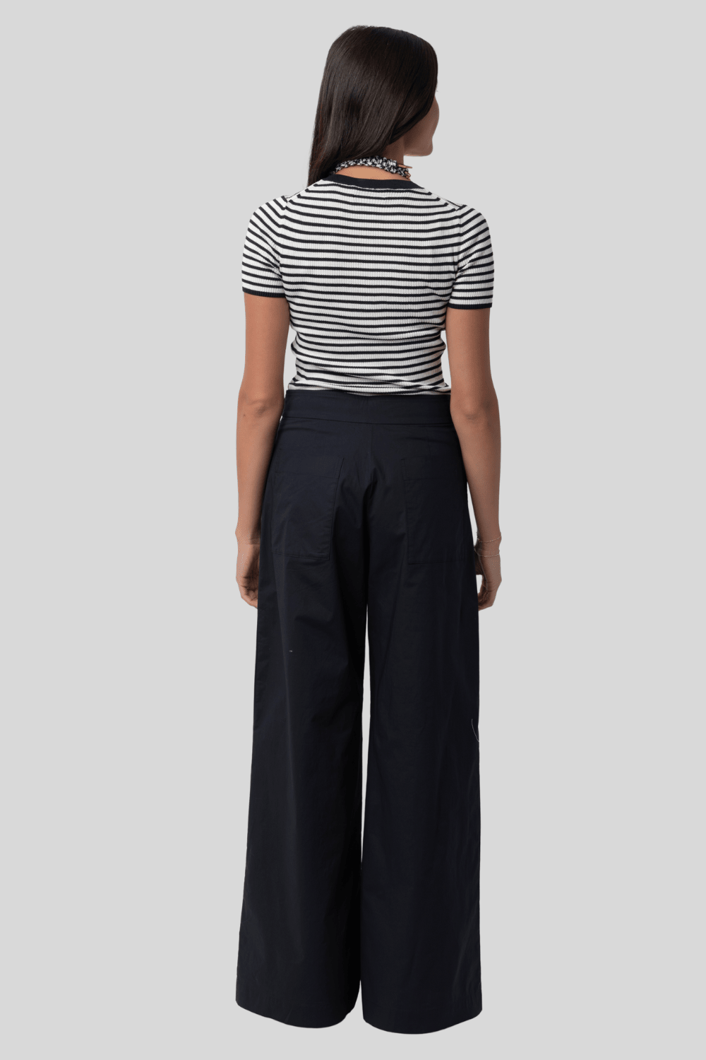 Hettie Stripe Silk T-Shirt - Nili Lotan
