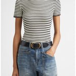 Hettie Stripe Silk T-Shirt - Nili Lotan