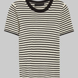 Hettie Stripe Silk T-Shirt - Nili Lotan