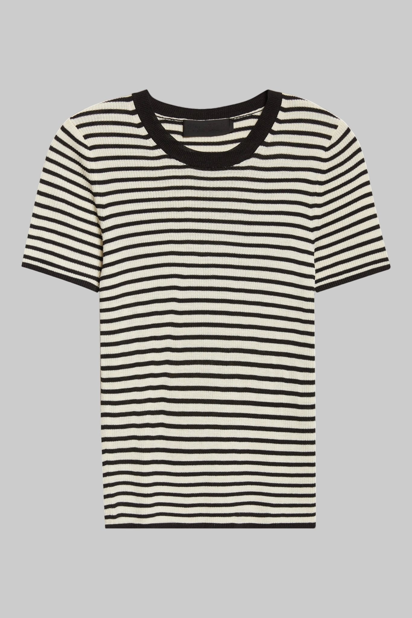 Hettie Stripe Silk T-Shirt - Nili Lotan