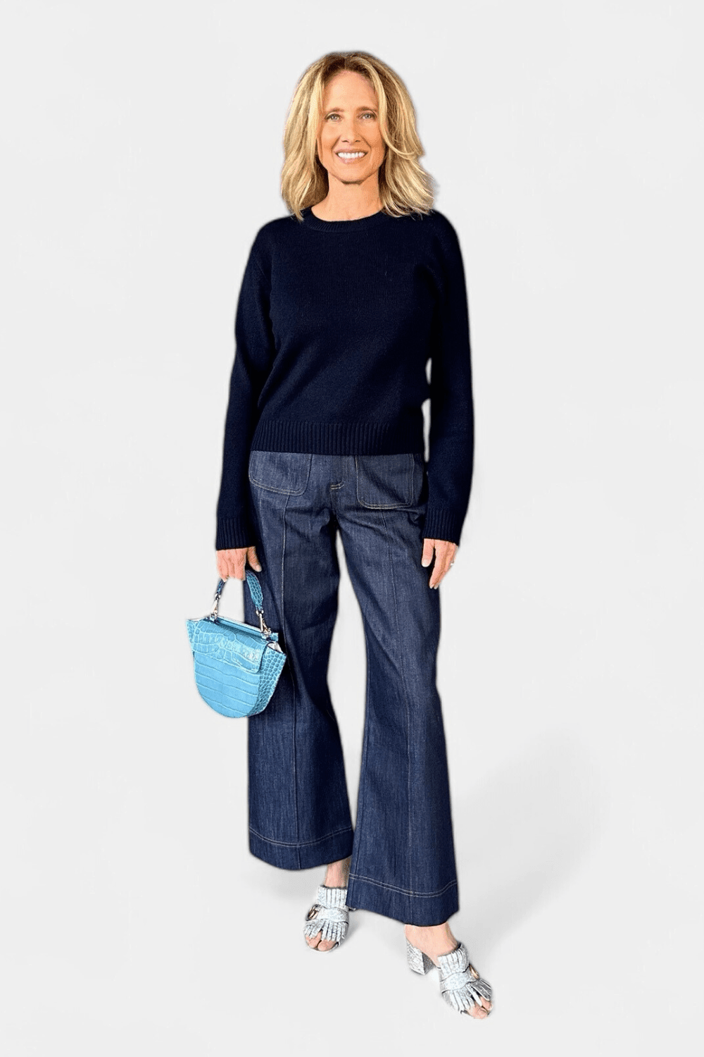 Hortensia Croco Sky Mini Bag - Wandler