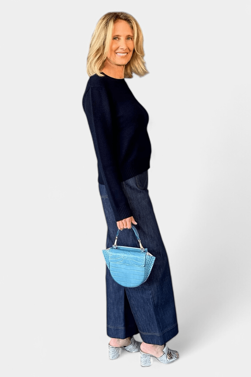 Hortensia Croco Sky Mini Bag - Wandler