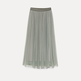 Stone Tulle Soleil Pliss Skirt