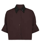 Next Ex with Crystal Collar Shirt