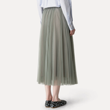 Stone Tulle Soleil Pliss Skirt