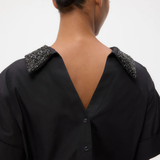 Reversible Shirt w/Crystal Collar