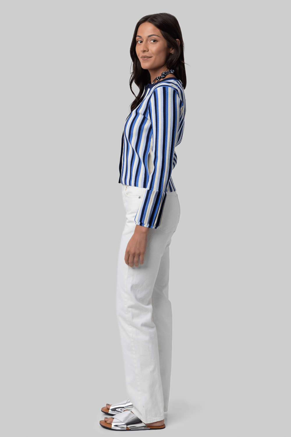 Iris Striped Knitted Jacket - Simkhai