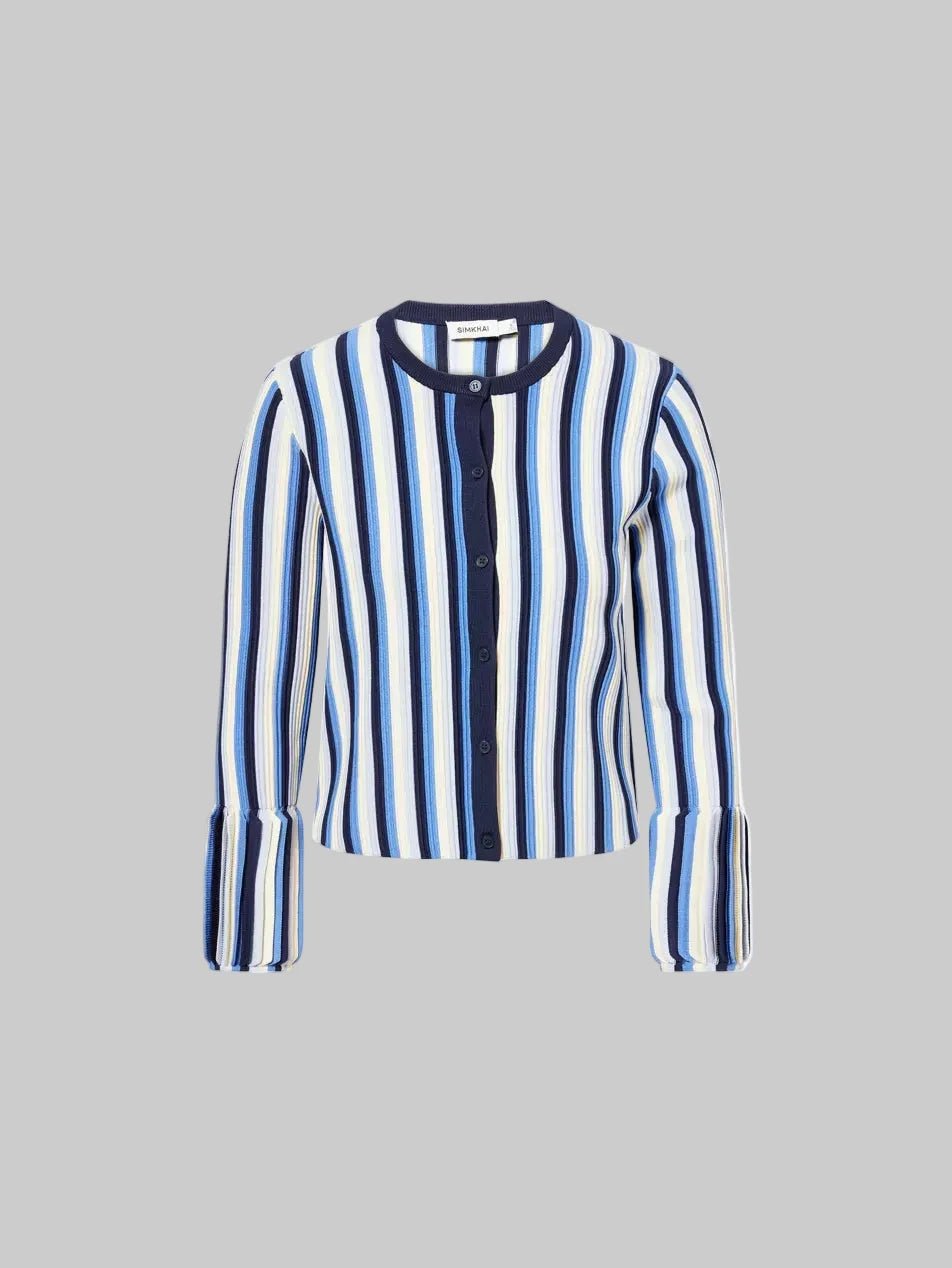 Iris Striped Knitted Jacket - Simkhai