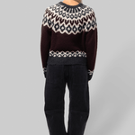 Isaline Fair Isle Sweater Burgundy - Nili Lotan