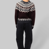 Isaline Fair Isle Sweater Burgundy - Nili Lotan