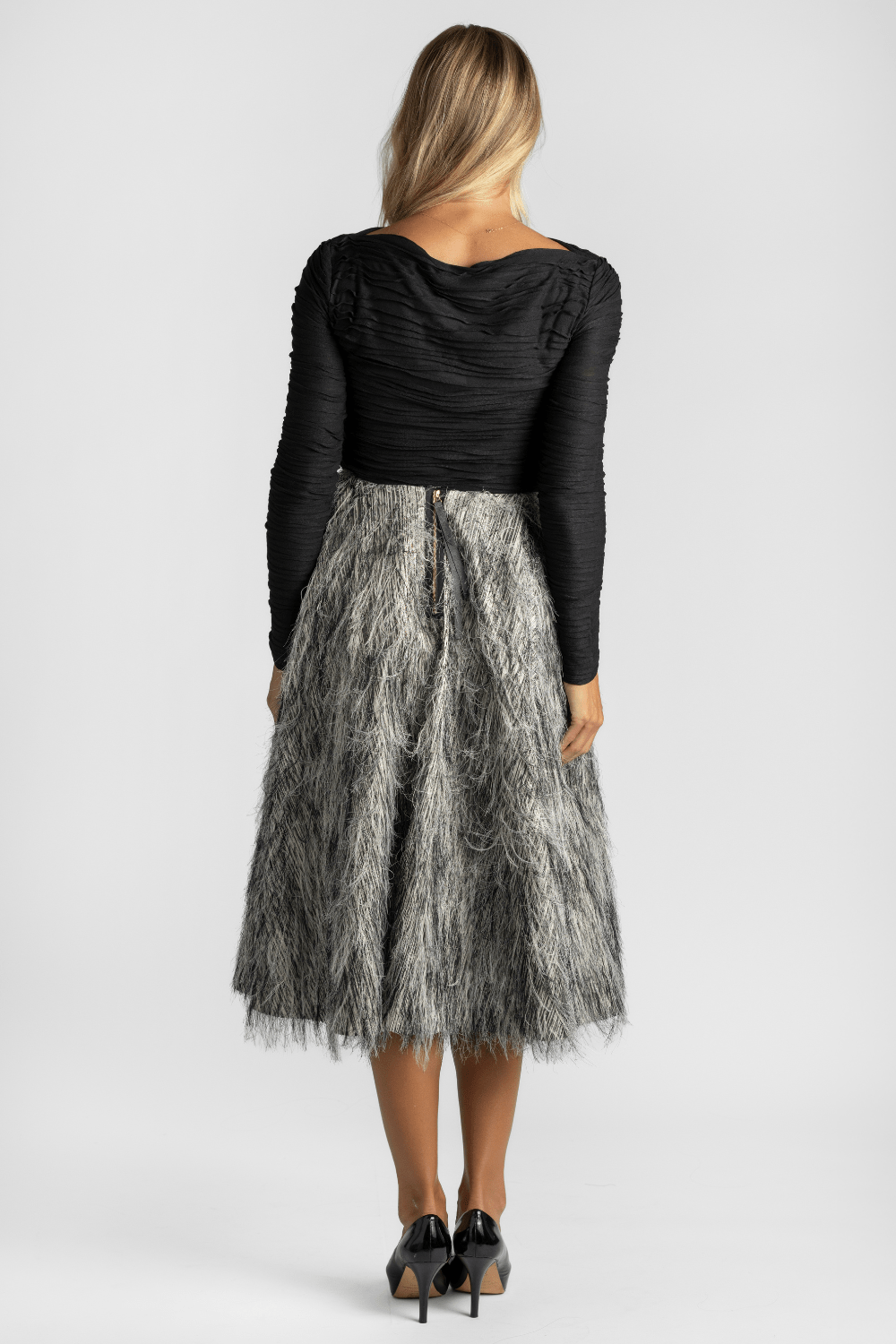 Jacquard Fringe Skirt - Odeeh