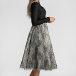 Jacquard Fringe Skirt - Odeeh
