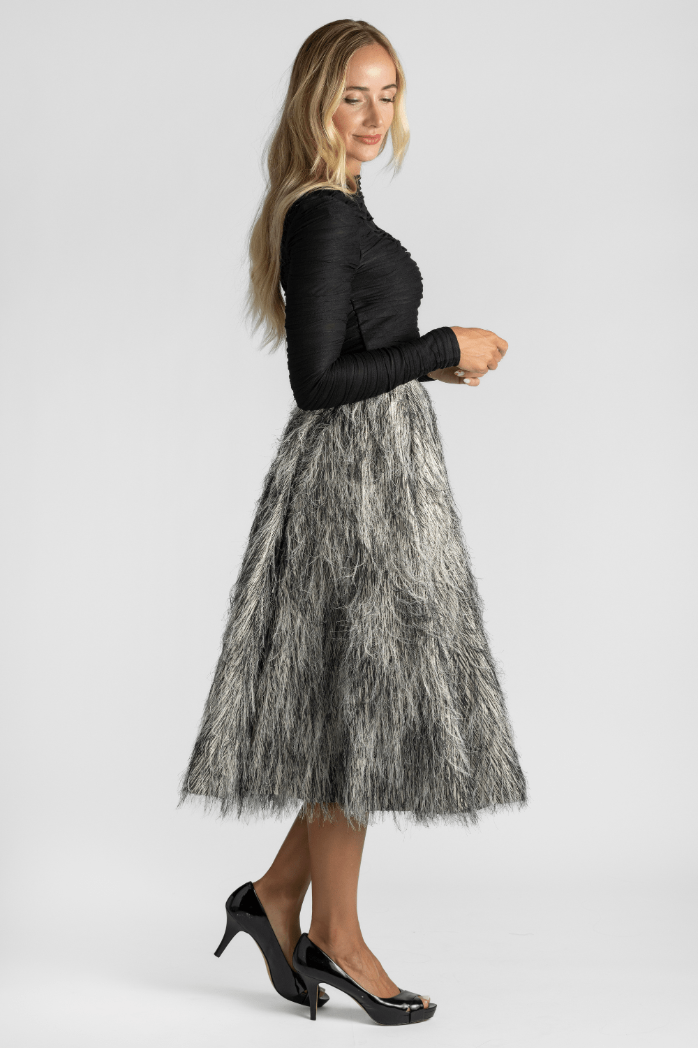 Jacquard Fringe Skirt - Odeeh