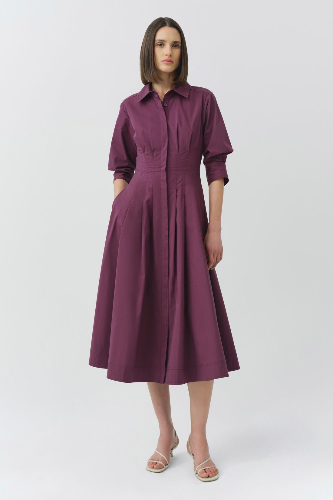 Jazz Pintuck Midi Dress - Simkhai