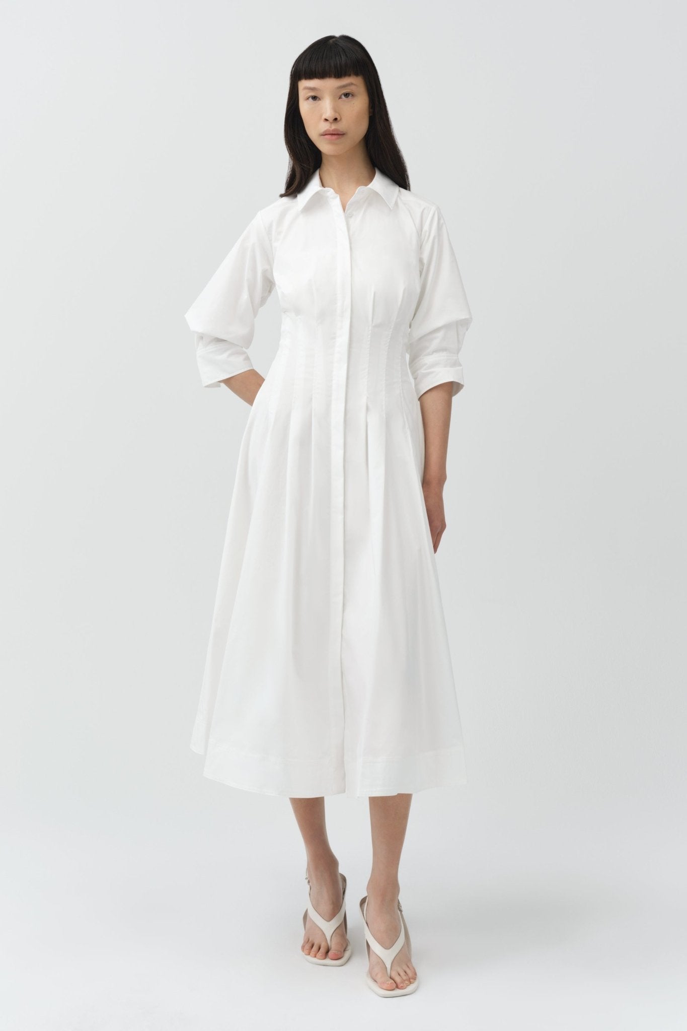 Jazz Pintuck Midi Dress - Simkhai