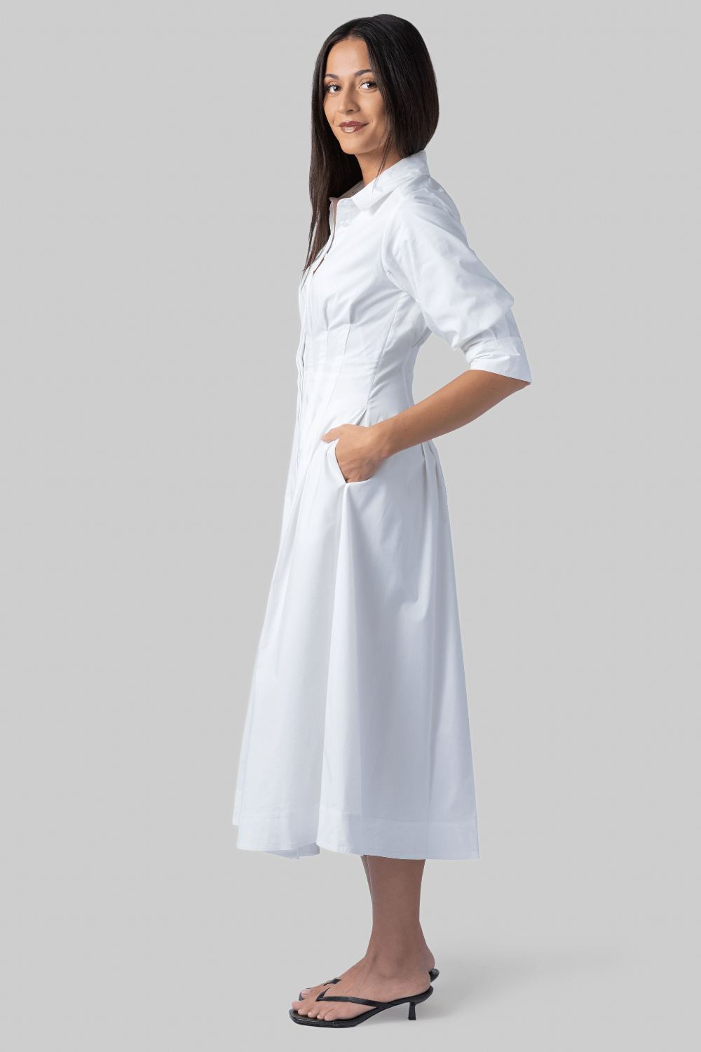 Jazz Pintuck Midi Dress - Simkhai